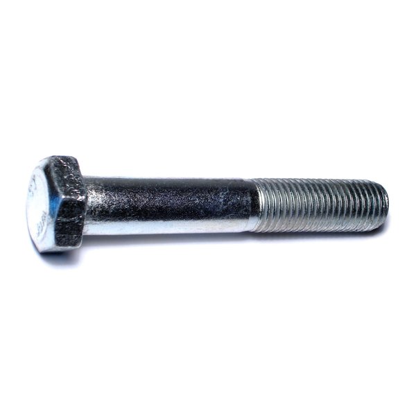 Midwest Fastener Grade 2, 1"-8 Hex Head Cap Screw, Zinc Plated Steel, 6 in L, 5 PK 53378